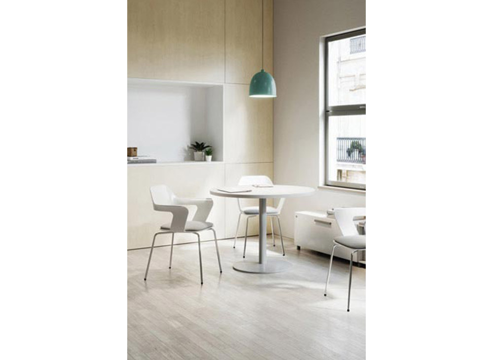 White modern dining break room furniture