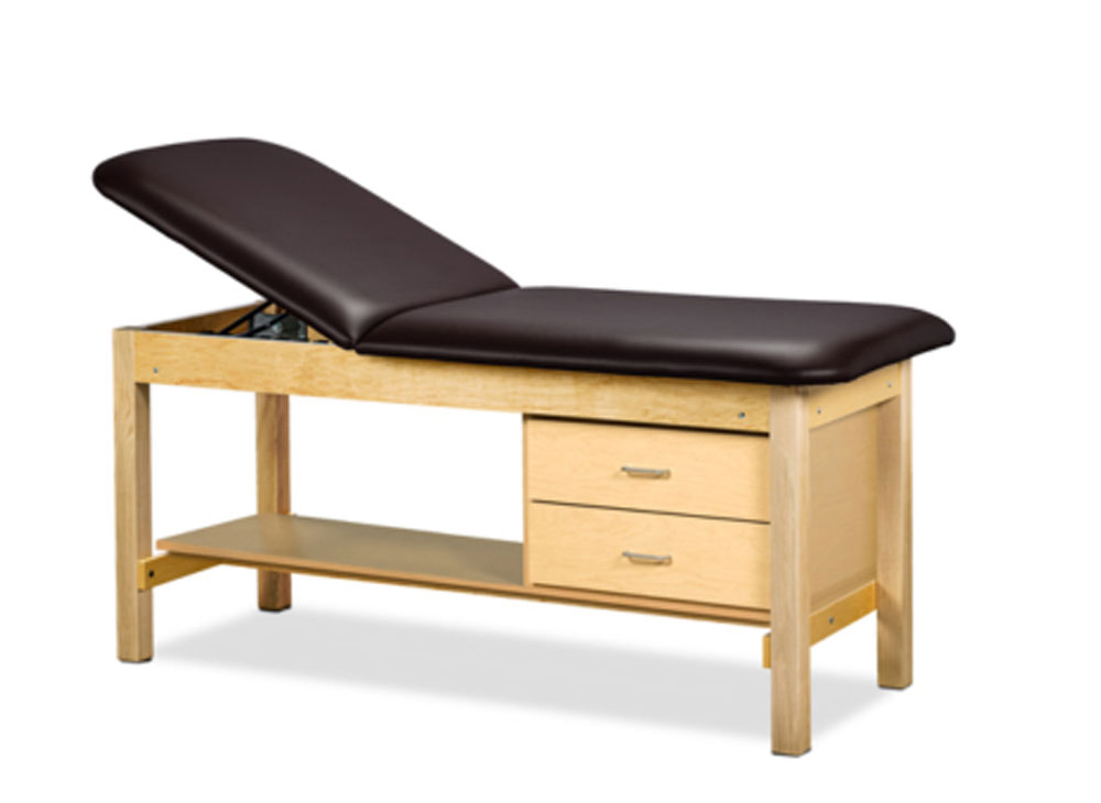 Physical therapist table with drawers