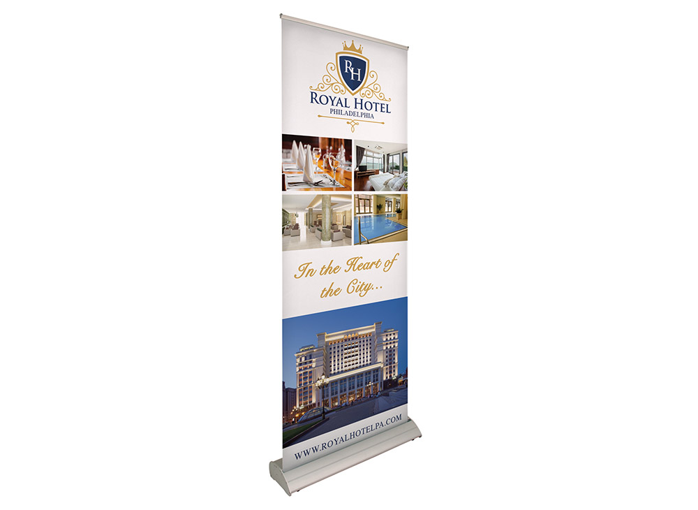 Full color retractable banner