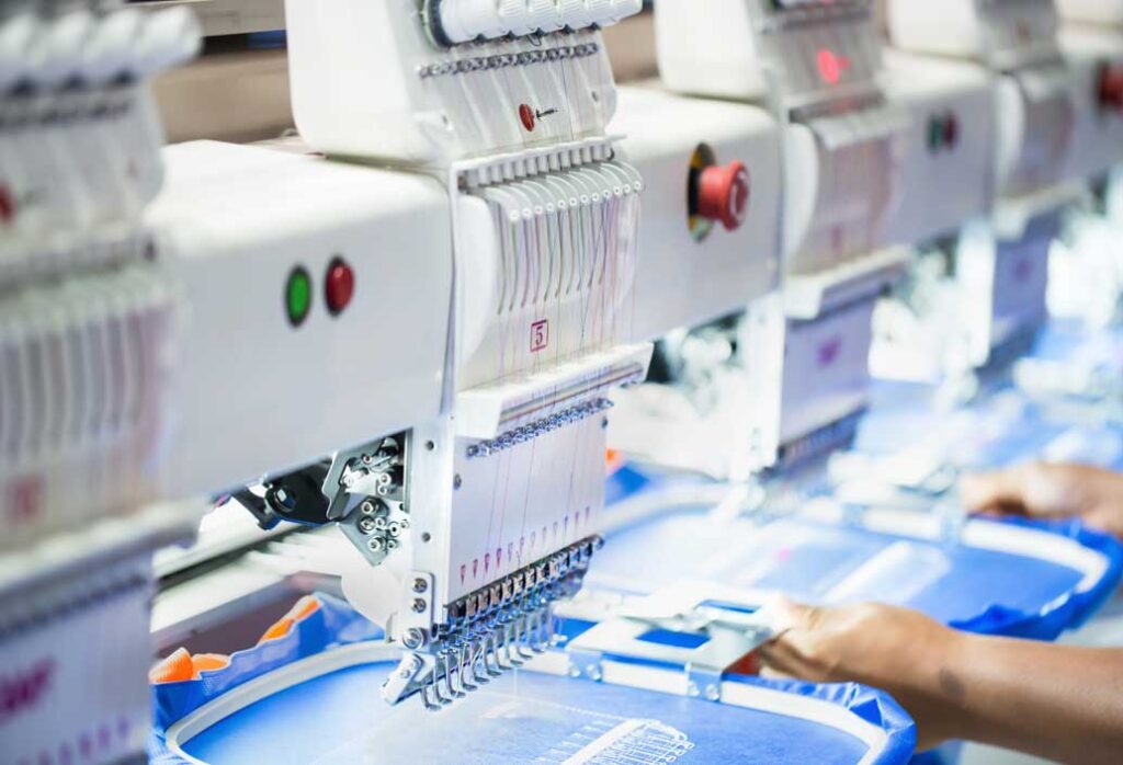 Industrial embroidery machine