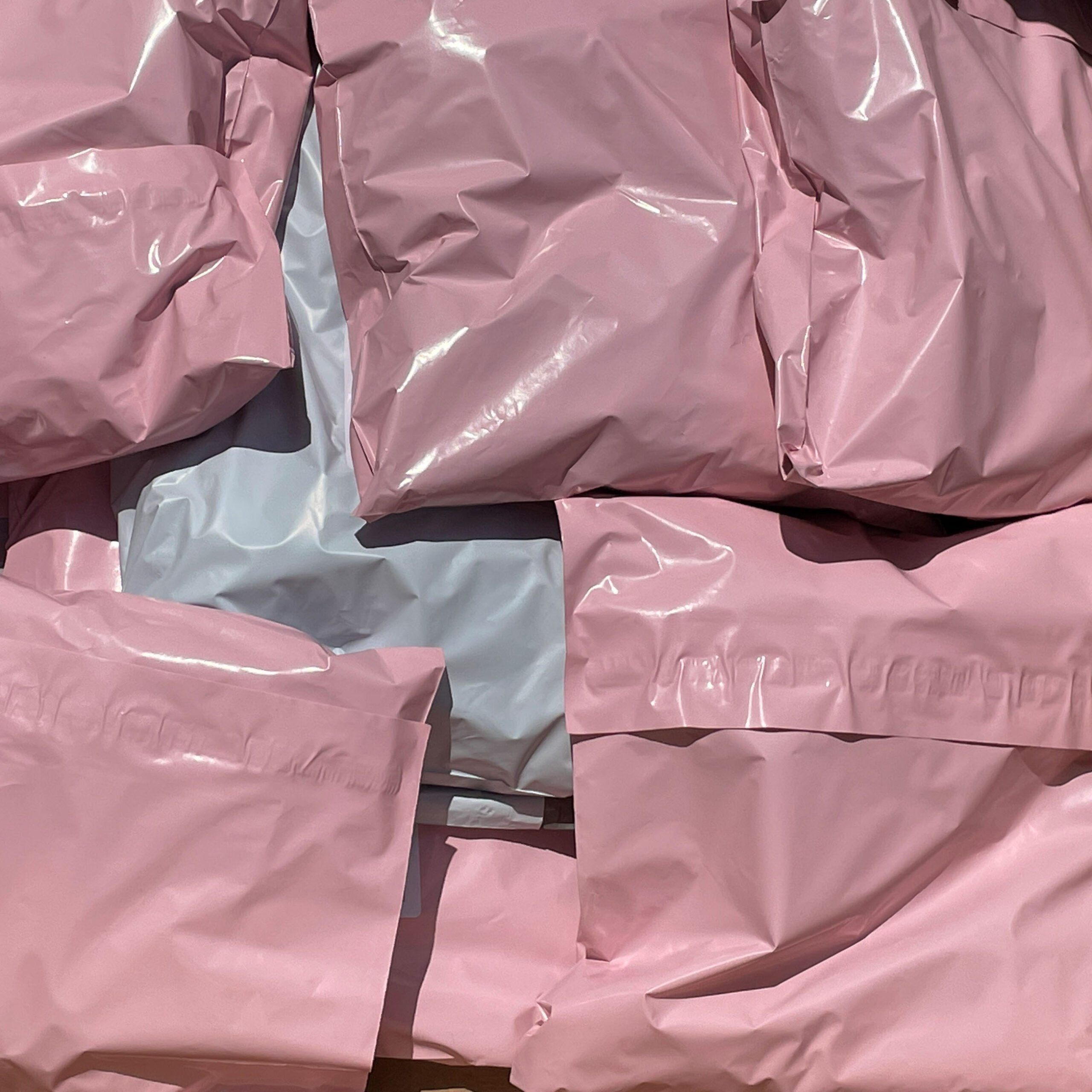 Pink shipping bags